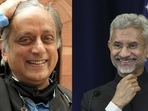 Senior Congress leader Shashi Tharoor and external affairs minister S Jaishankar. Senior Congress leader Shashi Tharoor and external affairs minister S Jaishankar.