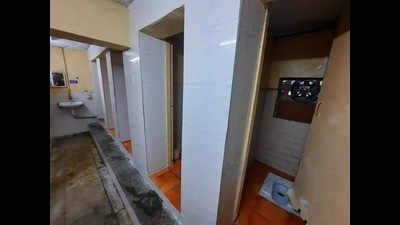 Those using the flush toilet facility have to pay  ₹5, whereas urinals can be used free of charged. (HT PHOTO)