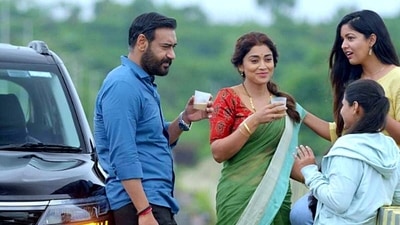 A still from Drishyam 2 starring Ajay Devgn and Shriya Saran. A still from Drishyam 2 starring Ajay Devgn and Shriya Saran.