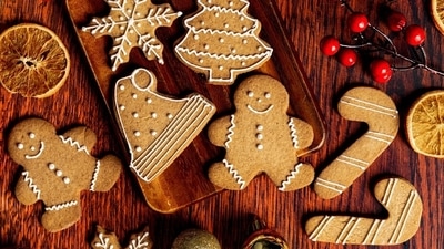 Gingerbread is any baked treat that combines ginger with honey and other ingredients like clove, nutmeg and cinnamon. Gingerbread is any baked treat that combines ginger with honey and other ingredients like clove, nutmeg and cinnamon.