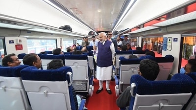 “Connectivity will be significantly enhanced by this train,” wrote the Prime Minister in a tweet after flagging-off Vande Bharat Express.&nbsp; (PMO)
