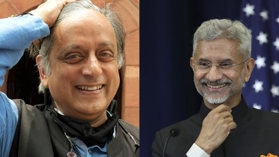 Senior Congress leader Shashi Tharoor and external affairs minister S Jaishankar.