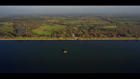 Nahar Sagar Lake in Shahpura, Rajasthan.