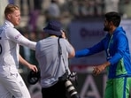 England's skipper Ben Stokes, left, shakes hand with his Pakistani counterpart Babar Azam England's skipper Ben Stokes, left, shakes hand with his Pakistani counterpart Babar Azam