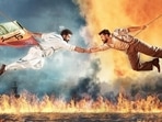 Jr NTR and Ram Charan in a still from SS Rajamouli's RRR.