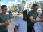 MS Dhoni did not disappoint the fan(Twitter) MS Dhoni did not disappoint the fan(Twitter)