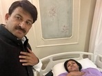 BJP MP Manoj Tiwari and his wife Surabhi Tiwari in a picture shared by the actor-politician on Twitter. BJP MP Manoj Tiwari and his wife Surabhi Tiwari in a picture shared by the actor-politician on Twitter.