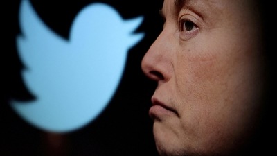 Elon Musk: Twitter logo and a photo of Elon Musk are seen. (Reuters)