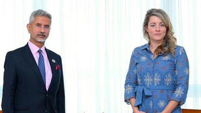 Canadian minister Melanie Joly tweeted that she and Jaishankar discussed Canada’s “new Indo-Pacific Strategy “. (ANI File)