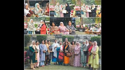 During the event, prizes were distributed to the winners of poster and slogan writing contests, held to raise awareness of women’s issues. (HT Photo)