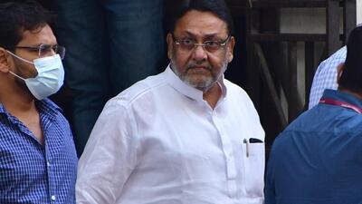 NCP leader and former minister Nawab Malik being produced before a Mumbai court in March 2022. (HT File Photo/Bhushan Koyande) NCP leader and former minister Nawab Malik being produced before a Mumbai court in March 2022. (HT File Photo/Bhushan Koyande)