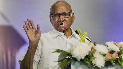 Nationalist Congress Party chief Sharad Pawar addresses party workers on his 82nd birthday in Mumbai on Monday. (PTI Photo) Nationalist Congress Party chief Sharad Pawar addresses party workers on his 82nd birthday in Mumbai on Monday. (PTI Photo)
