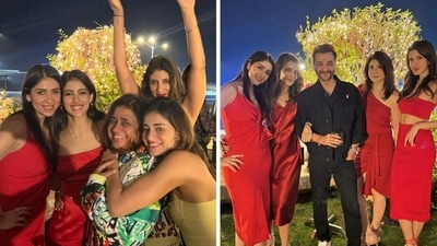 Shweta Bachchan, Navya Naveli Nanda, Ananya Panday, Bhavana Pandey at Mumbai bash. Shweta Bachchan, Navya Naveli Nanda, Ananya Panday, Bhavana Pandey at Mumbai bash.