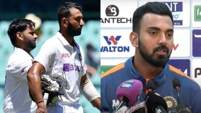 Rishabh Pant with Cheteshwar Pujara; KL Rahul Rishabh Pant with Cheteshwar Pujara; KL Rahul