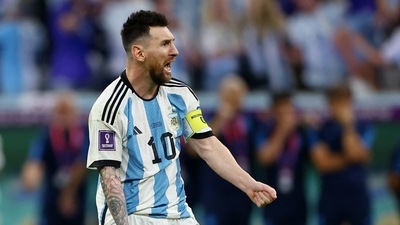 FIFA World Cup 2022: Argentina's Lionel Messi celebrates qualifying for the semi finals. (REUTERS)