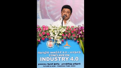 Stalin was speaking at a wedding function of former minister S P Sivakumar’s son in Puducherry. Several ministers of the Tamil Nadu cabinet were also present. (PTI) Stalin was speaking at a wedding function of former minister S P Sivakumar’s son in Puducherry. Several ministers of the Tamil Nadu cabinet were also present. (PTI)