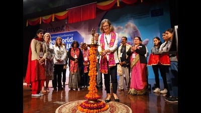 The conference being inaugurated at Chitkara University. The conference being inaugurated at Chitkara University.
