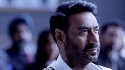 Ajay Devgn as Captain Vikrant Khanna in Runway 34.