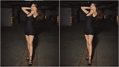 Alaya's mini black dress features shimmering sequin embellishments, a plunging scoop neckline highlighting her décolletage, broad strappy sleeves, a low-cut back, and a mini hem length. Lastly, the figure-hugging fit accentuated Alaya's svelte frame. (Instagram) Alaya's mini black dress features shimmering sequin embellishments, a plunging scoop neckline highlighting her décolletage, broad strappy sleeves, a low-cut back, and a mini hem length. Lastly, the figure-hugging fit accentuated Alaya's svelte frame. (Instagram)