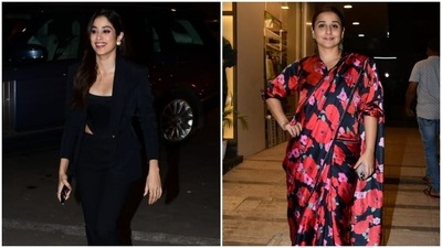 Janhvi Kapoor and Vidya Balan stun in gorgeous ensembles for an outing in Mumbai. (HT Photo/Varinder Chawla ) Janhvi Kapoor and Vidya Balan stun in gorgeous ensembles for an outing in Mumbai. (HT Photo/Varinder Chawla )