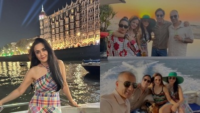 Preity Zinta partying with friends in India. Preity Zinta partying with friends in India.