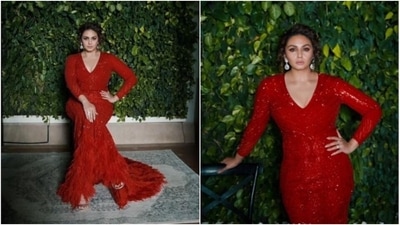 The Indian Television Academy Awards held in Mumbai was a star-studded affair with the Bollywood A-listers such as Huma Qureshi, Ananya Panday, Varun Dhawan and Neena Gupta attending the awards ceremony and making the red-carpet dazzle. Huma Qureshi, who won the best actress awards for her performance in the second season of the web series Maharani, looked outstanding and drew all the limelight towards herself with her stunning ensemble. (Instagram/@iamhumaq) The Indian Television Academy Awards held in Mumbai was a star-studded affair with the Bollywood A-listers such as Huma Qureshi, Ananya Panday, Varun Dhawan and Neena Gupta attending the awards ceremony and making the red-carpet dazzle. Huma Qureshi, who won the best actress awards for her performance in the second season of the web series Maharani, looked outstanding and drew all the limelight towards herself with her stunning ensemble. (Instagram/@iamhumaq)