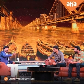 Prabhas and Gopichand on Nandamuri Balakrishna's chat show Unstoppable.