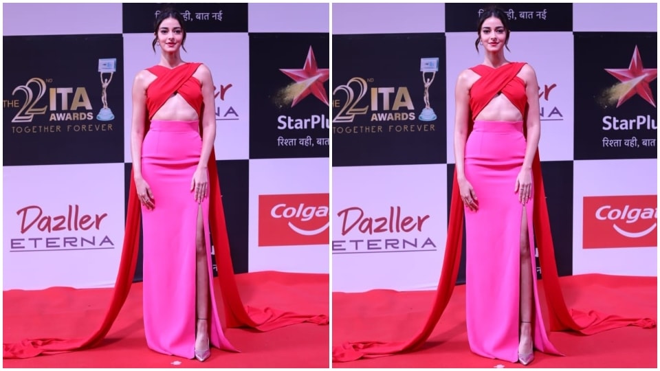 Ananya Panday attends the ITA Awards 2022. (HT Photo/Varinder Chawla)