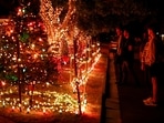 Matthew Haines, a resident of Fish Hoek, Cape Town, South Africa has decorated his home with thousands of twinkling bulbs, aiming to bring some festive cheer into people's lives for free after a tough few years. (REUTERS)