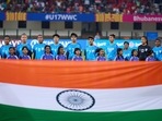 The Indian team during the FIFA U-17 Women's World Cup.(Twitter) The Indian team during the FIFA U-17 Women's World Cup.(Twitter)