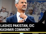 INDIA LASHES PAKISTAN, OIC OVER KASHMIR COMMENT INDIA LASHES PAKISTAN, OIC OVER KASHMIR COMMENT