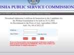 OPSC AAO admit card released at www.opsc.gov.in