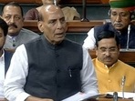 Rajnath Singh addresses Lok Sabha. Rajnath Singh addresses Lok Sabha.