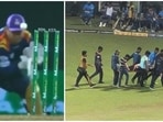 Pakistan legend Moin Khan's son Azam stretchered off field after nasty blow on head