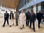 Prime Minister Narendra Modi at the inauguration of Mopa International Airport, in Goa on Sunday. Prime Minister Narendra Modi at the inauguration of Mopa International Airport, in Goa on Sunday.