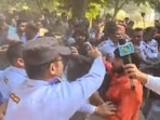 Students have been protesting near residence of vice-chancellor Prof Bidyut Chakrabarty.(Source: Twitter) Students have been protesting near residence of vice-chancellor Prof Bidyut Chakrabarty.(Source: Twitter)