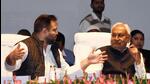 Bihar chief minister Nitish Kumar with deputy chief minister Tejashwi Yadav during an event, in Patna. (Santosh Kumar/ HT) Bihar chief minister Nitish Kumar with deputy chief minister Tejashwi Yadav during an event, in Patna. (Santosh Kumar/ HT)