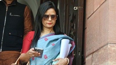 Trinamool Congress MP Mahua Moitra at the Parliament to attend the Winter Session on Tuesday. (ANI) Trinamool Congress MP Mahua Moitra at the Parliament to attend the Winter Session on Tuesday. (ANI)
