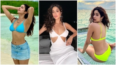 A guide to beach fashion by Janhvi Kapoor. (Instagram) A guide to beach fashion by Janhvi Kapoor. (Instagram)