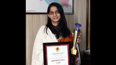 Ludhiana MC bagged the energy-efficient solution award at the National Digital Transformation Conclave. (HT Photo)