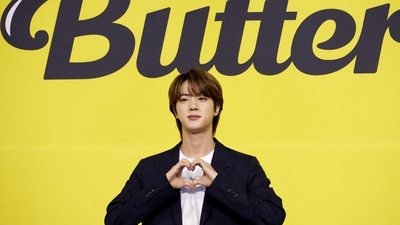 BTS Jin Military Duty: BTS member Jin poses for photographs. (Reuters File)