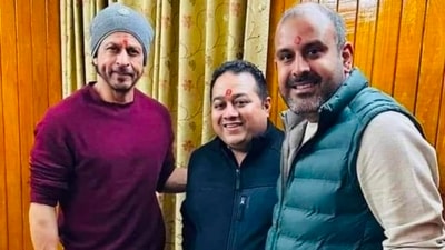 Shah Rukh Khan during his recent visit to Vaishno Devi. Shah Rukh Khan during his recent visit to Vaishno Devi.