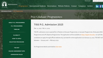 TISS NET PG 2023 application process to begin on December 14, check details