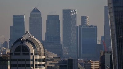 Skyscrapers in the Canary Wharf business, financial and shopping district in London. (Bloomberg) Skyscrapers in the Canary Wharf business, financial and shopping district in London. (Bloomberg)