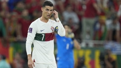 Portugal's Cristiano Ronaldo walks on the pitch during the World Cup quarterfinal match (AP) Portugal's Cristiano Ronaldo walks on the pitch during the World Cup quarterfinal match (AP)