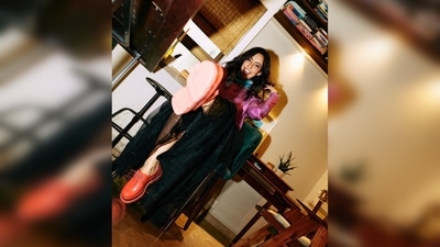 Neha Sharma's skirt is from the clothing line moonray, her skirt is from IZSI, her scarf is from Satya Paul and her shoes are from Melissa. (Instagram/@nehasharmaofficial) Neha Sharma's skirt is from the clothing line moonray, her skirt is from IZSI, her scarf is from Satya Paul and her shoes are from Melissa. (Instagram/@nehasharmaofficial)