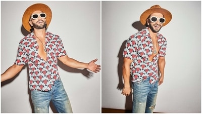 On Monday, Ranveer shared the pictures on Instagram. The post garnered several likes and comments from netizens. Deepika Padukone wrote, "Strawberry! [tounge out emoji]." Hansika Motwani dropped fire emojis. A fan commented, "Hot." Another remarked, "Handsome!!!." A few others posted heart-eye and fire emojis to praise the look.&nbsp; (Instagram)