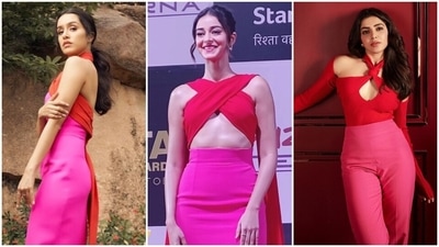 5 times celebs rocked the red and hot pink colour block trend. (Instagram) 5 times celebs rocked the red and hot pink colour block trend. (Instagram)