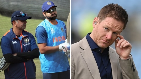 Eoin Morgan was critical of Rohit Sharma and Rahul Dravid's approach(ANI/Getty)