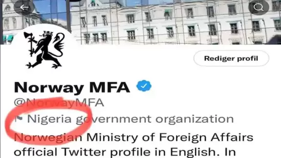 Norway's foreign ministry has asked to Twitter remove Nigeria's labels from its government handles.